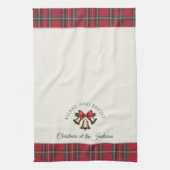 Linge De Cuisine Cloches de Noël Or Customisé Nom Noël (Vertical)