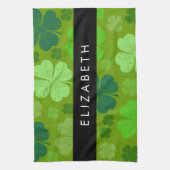 Linge De Cuisine Cloches Vertes, Cloches Lucky, Votre Nom (Vertical)