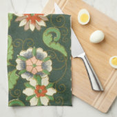 Linge De Cuisine Cloisonne Chine Patter Asiatique Oriental (Quart Plié)