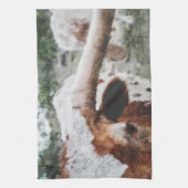 Linge De Cuisine Closeup Impressionniste Peint Longhorn (Vertical)