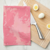 Linge De Cuisine Cloud marbré rose abstrait (Quart Plié)
