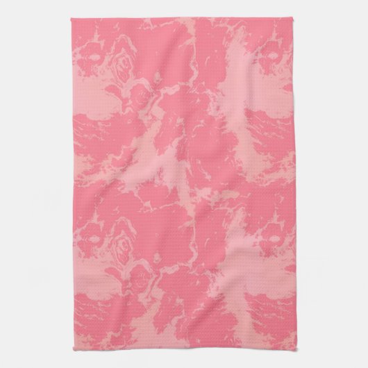 Linge De Cuisine Cloud marbré rose abstrait (Vertical)