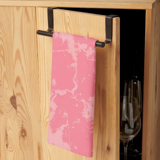 Linge De Cuisine Cloud marbré rose abstrait (Pliage en tiers)