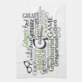 Linge De Cuisine Cloud Word Adjectif commençant par la lettre G (Vertical)