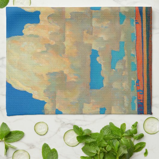 Linge De Cuisine Cloud World par Maynard Dixon (Plié)