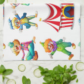 Linge De Cuisine Clowns et tente de cirque sans couture (Plié)