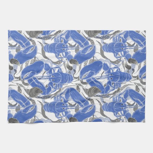 Linge De Cuisine Coastal Living Blue Lobsters (Horizontal)