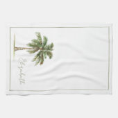 Linge De Cuisine Coastal Palm Tree Personalized (Horizontal)