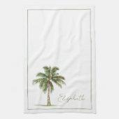 Linge De Cuisine Coastal Palm Tree Personalized (Vertical)