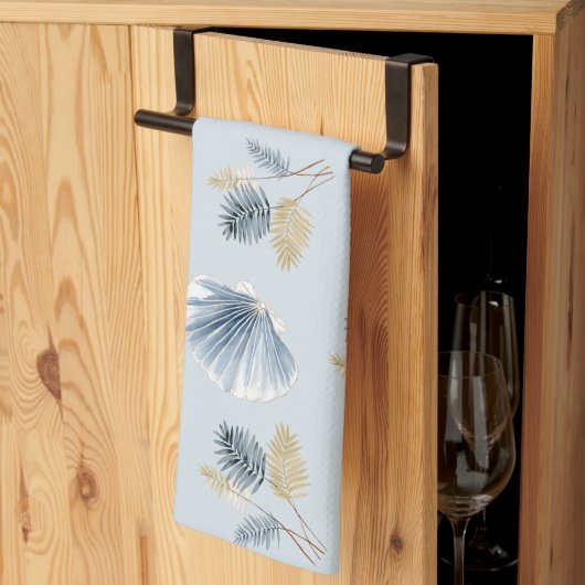 Linge De Cuisine Coastal Shell Botanical | Bleu Clair (Pliage en tiers)