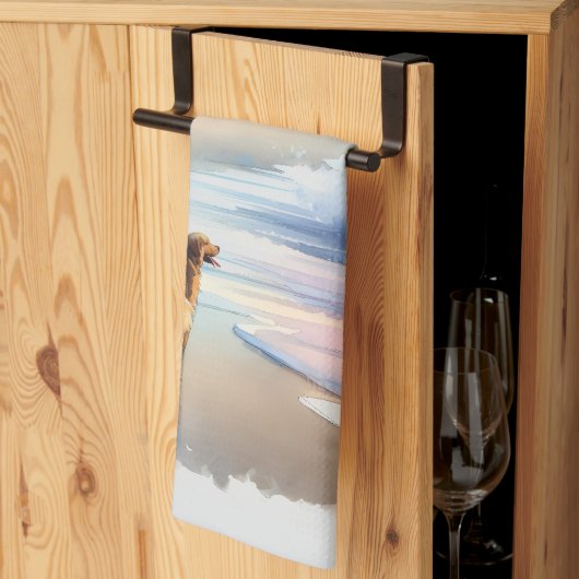 Linge De Cuisine Coastal Walk to Lighthouse at Sunset (Pliage en tiers)