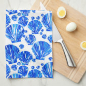 Linge De Cuisine Cobalt Bleu et Blancs (Quart Plié)