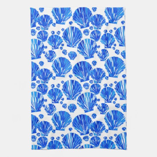 Linge De Cuisine Cobalt Bleu et Blancs (Vertical)