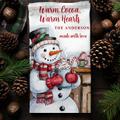 Linge De Cuisine Coca chaud Snowman Noël personnalisé