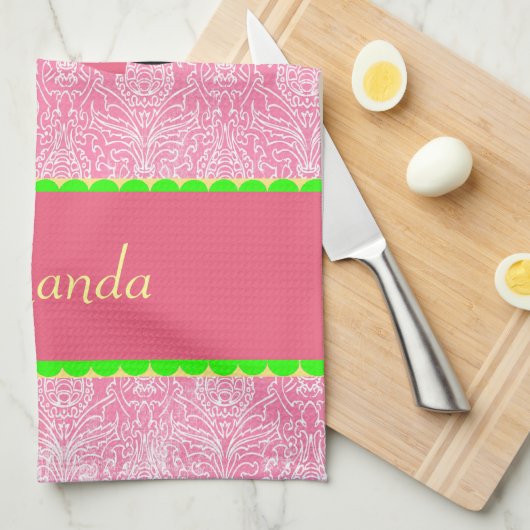 Linge De Cuisine Coccinelle rose (Quart Plié)