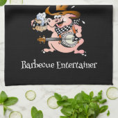 Linge De Cuisine Cochon Lover Barbecue Jouer Banjo Black Custom (Plié)