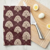 Linge De Cuisine Cockapoo Kitchen Towel Set Cute Dog Pattern (Quart Plié)