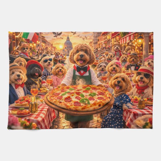 Linge De Cuisine Cockapoo Luxe Italien (Horizontal)