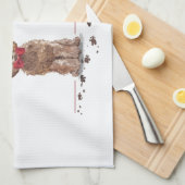 Linge De Cuisine Cockapoo Marron Noël Drôle Chien et Arbre (Quart Plié)