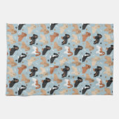 Linge De Cuisine Cocker Chiens espagnols Bones et Paws Blue (Horizontal)