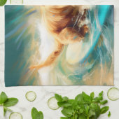 Linge De Cuisine Cocker Spaniel Beach Surf Peinture (Plié)