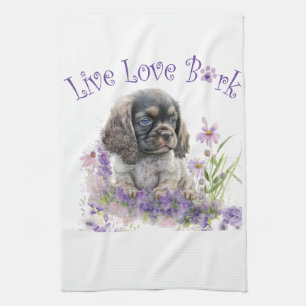 Linge De Cuisine Cocker Spaniel Chien Maman Floral