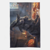 Linge De Cuisine Cocker Spaniel Citrouilles Halloween effrayant (Vertical)