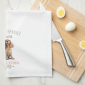 Linge De Cuisine Cocker Spaniel et Vin (Quart Plié)