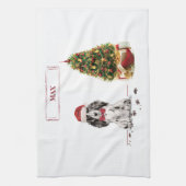 Linge De Cuisine Cocker Spaniel Funny Chien de Noël avec arbre (Vertical)