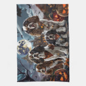 Linge De Cuisine Cocker Spaniel Halloween Éffrayant (Vertical)