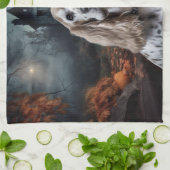 Linge De Cuisine Cocker Spaniel Halloween effroi (Plié)