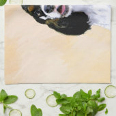 Linge De Cuisine Cocker Spaniel (Parti) Peinture - Art Chien origin (Plié)