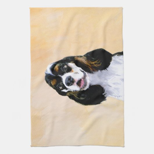 Linge De Cuisine Cocker Spaniel (Parti) Peinture - Art Chien origin (Vertical)
