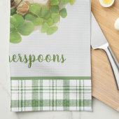 Linge De Cuisine Cocker Spaniel Puppy Sleeping in Shamrocks Plaid