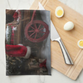 Linge De Cuisine Cocker Spaniel Snowy Sleigh Décor de Noël (Quart Plié)