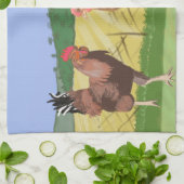 Linge De Cuisine Cockerel et poulet (Plié)