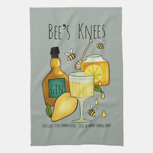 Linge De Cuisine Cocktail de genoux d'abeilles (Vertical)