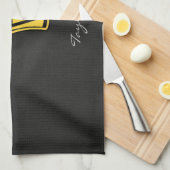 Linge De Cuisine Cocktail jaune d'ambre (Quart Plié)