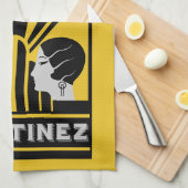 Linge De Cuisine Cocktail Martinez Art Déco (Quart Plié)