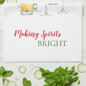 Linge De Cuisine Cocktails de Noël (Plié)