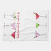 Linge De Cuisine Cocktails de Noël Citation humoristique (Horizontal)