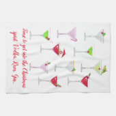 Linge De Cuisine Cocktails de Noël Citation humoristique (Horizontal)