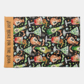 Linge De Cuisine Cocktails et potions d'Halloween orange et vert (Horizontal)