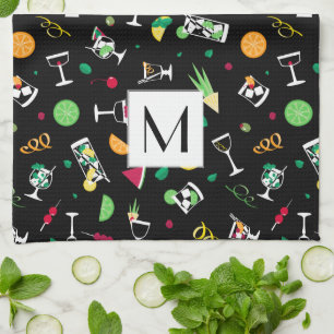 Linge De Cuisine Cocktails Motif