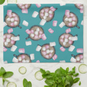 Linge De Cuisine Cocoa marshmallows chocolat chaud bonbons hiver (Plié)