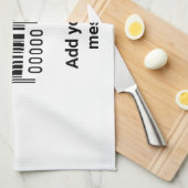 Linge De Cuisine code barre personnalisé simple ajouter votre site (Quart Plié)