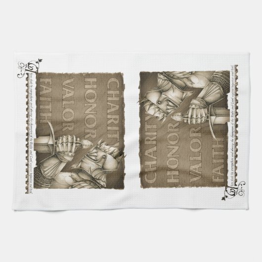 Linge De Cuisine Code de chevalerie (Horizontal)