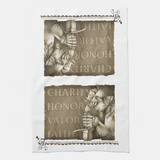 Linge De Cuisine Code de chevalerie (Vertical)