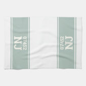 Linge De Cuisine Code Postal Personnalisé & Cadeau de Chauffe Maiso (Horizontal)