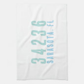 Linge De Cuisine Code postal personnalisé, ville, État | Blues côti (Vertical)